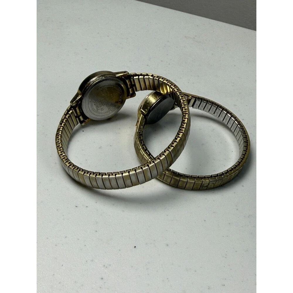 Lot of 2 Timex Quartz Watches Indiglo Parts Repair Not Running